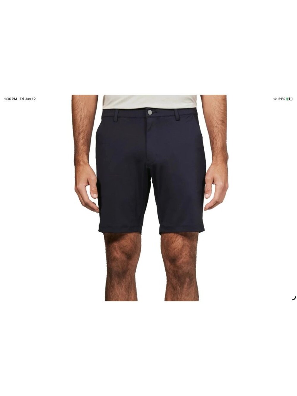 Infinity Men's Performance Shorts Moisture Wicking 4-Way Stretch 40 Waist Navy